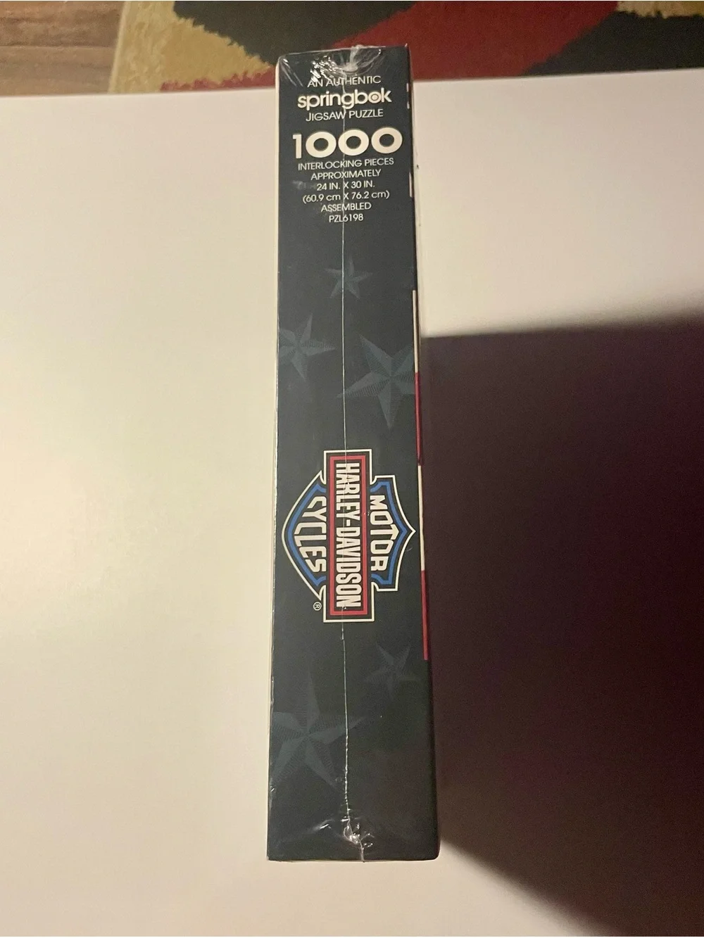 VTG 1998 Springbok Harley Davidson Motorcycle American Flag 1000 Pc Puzzle NWT